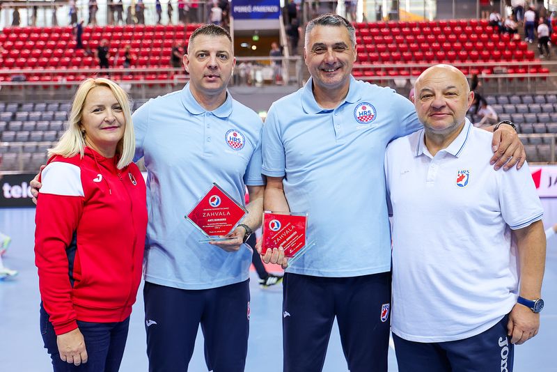 Lidija BOJIC-CACIC, Ante Burger, Ivan JERKOVIĆ and Boris DVORŠEK, 49. SEMINAR TRENERA HRS , Festival rukometa 2026, Poreč, Hrvatska, 24.05.2026., Mandatory Credit © Jozo Cabraja/ kolektiff